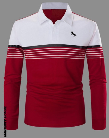 manfinity-homme-polo-raye-et-imprime-cheval-big-3